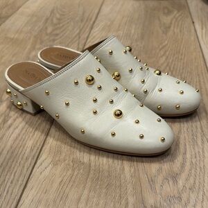 Gold Studded Mules